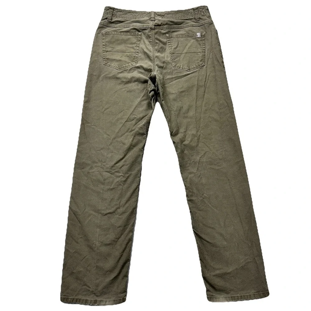 The North Face Pants‎ Mens 34x33 Canvas Olive Green 5 Pocket Stretch Workwear